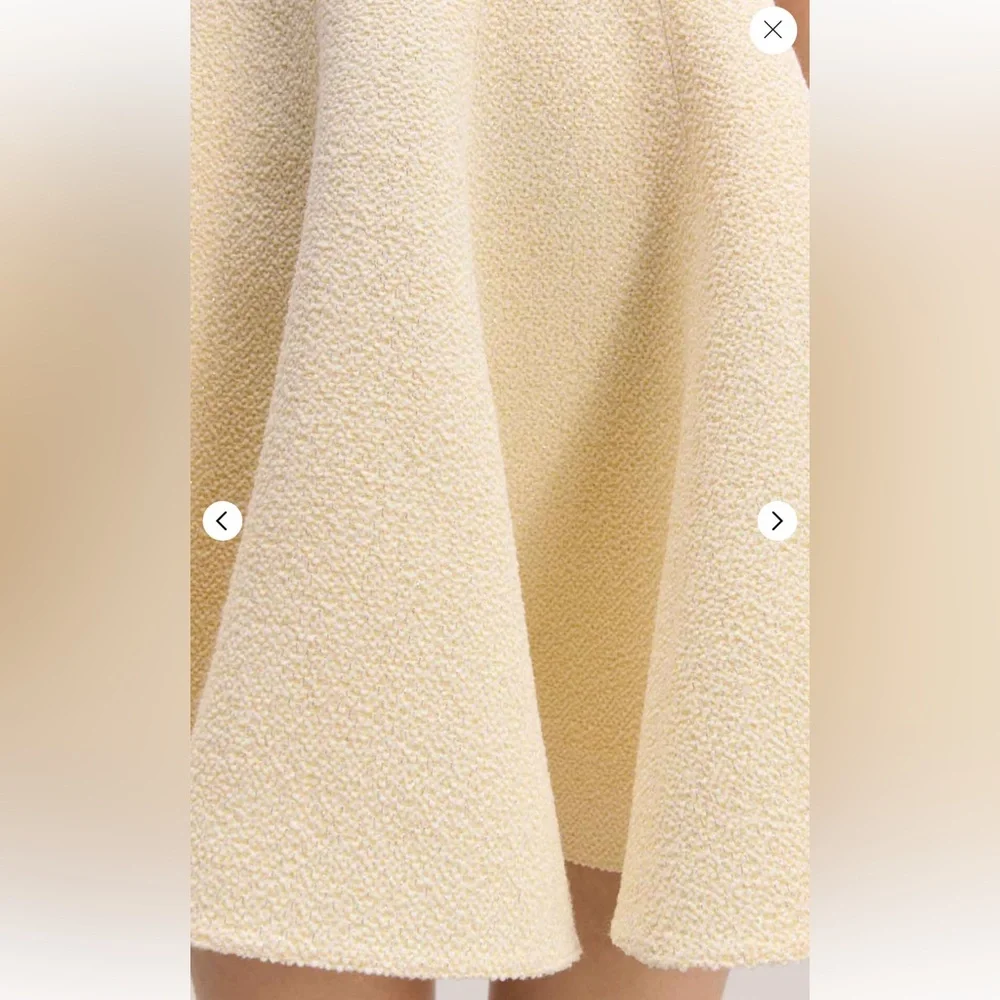 NWOT Maje Risoleil Pale Yellow Tweed Dress—No size tag - Picture 8 of 15